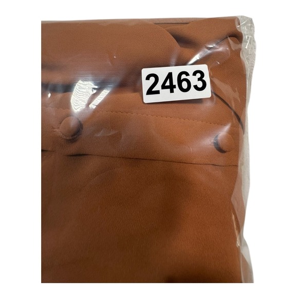 Forever 21 Women's Long Sleeve Bow Neck Button Up Blouse Brown Size M - Picture 9 of 9